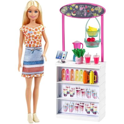 عروسک باربی فروشنده اسموتی Barbie مدل Smoothie Bar