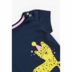 تیشرت نوزادی دخترانه مادرکر مدل Navy Leopard