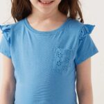 تیشرت دخترانه بچه گانه مکس مدل Embroidered