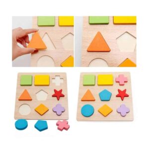 اسباب بازی چوبی آموزش اشکال هندسی مدل Geometric Shape