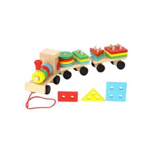 اسباب بازی آموزشی قطار اشکال هندسی مدل Three Small Trains