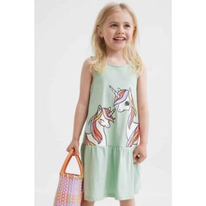 پیراهن دخترانه بچه گانه برند اچ اند ام مدل Unicorn Dress