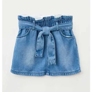 دامن جین دخترانه بچه گانه مادرکر مدل Paperbag